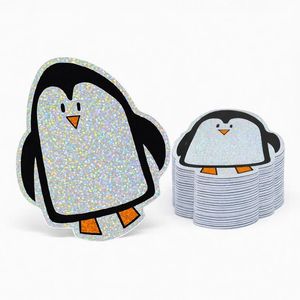 Pegatinas de Vinilo Personalizadas con Diseño de Pingüino, Resistentes al Agua, con Acabado Brillante Suave, para Regalos Promocionales - Product Image 5