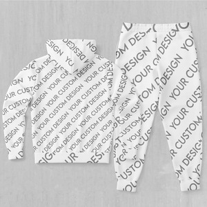 Nouvel ensemble de survêtement unisexe d'hiver tendance 100 % polyester écologique respirant antibactérien avec impression vintage de lion par sublimation - Product Image 2