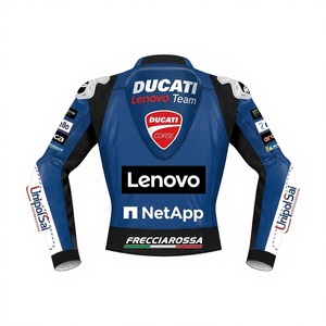 เสื้อแจ็คเก็ตแข่งรถ Francesco Bagnaia MotoCP รุ่น Rucati/Chaquetta ผลิตจากหนังวัวแท้คุณภาพพรีเมียม หนังจิงโจ้ สำหรับการแข่งรถความเร็วสูง MotoCP - Product Image 2
