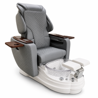 Fauteuil de pédicure avec spa pour les pieds, fauteuil de massage avec bassin, mobilier de salon de manucure, fauteuil inclinable pour bain de pieds, accoudoirs en bois