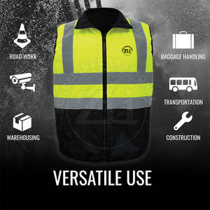 Gilet de sécurité réfléchissant haute visibilité LED étanche, fabriqué au Pakistan, conforme à la norme ANSI CLASSE 1, avec logo personnalisé, service OEM, faible MOQ - Product Image 5