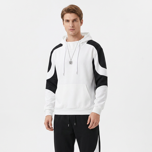 Conjunto Deportivo para Hombre con Bloques de Color, Sudadera con Capucha y Pantalones con Cordón, Estilo Casual, Transpirable, 100% Poliéster, para Otoño - Product Image 4