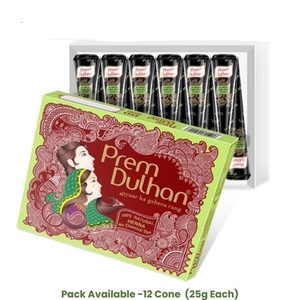 Plantilla para Tatuajes Temporales, Pasta Prem Dulhan para Mehndi, Conos de Henna Natural, Crema de Henna para Pintar el Cuerpo - Product Image 2