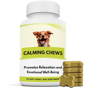 Friandises à Mâcher Apaisantes pour Chiens – Soulagement de l'Anxiété et du Stress – Toutes Races – Sans Céréales – 2,5 g/unité – Absorption Rapide – Soutien Immunitaire - Product Image 1