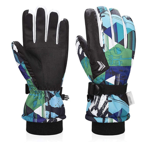 Top Trending Unisex Winter <b>Warm</b> Waterproof Ski <b>Gloves</b> with Drawstring Closure Custom Logo All Seasons for Snowboarding/Training - Product Image 2