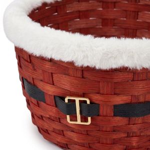 Christmas <b>Bamboo</b> Woven Eco-Friendly Storage Basket Holiday Organizer Portable Bin for Living Room Dining <b>Table</b> Home Decor - Product Image 2