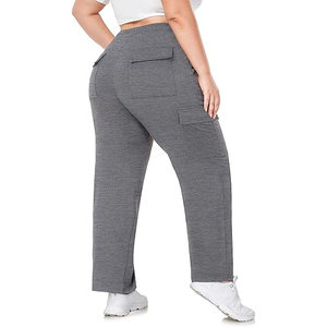 Pantalon cargo en coton pour femme, style streetwear, décontracté, coupe ample, 6 poches, vente en gros OEM - Product Image 5