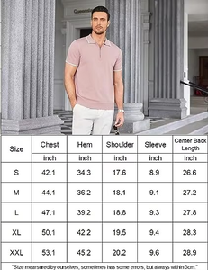 Chemise de golf pour homme à coupe ajustée avec fermeture éclair 1/4 sur le devant, poche, tissu polyester/coton, séchage rapide, manches courtes, décontractée, haute qualité, design personnalisé - Product Image 6