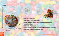 Kwang Hsieh Mini-cadenas réutilisable et écologique à combinaison, boîte transparente en plastique de qualité alimentaire pour bonbons, chewing-gums et jus