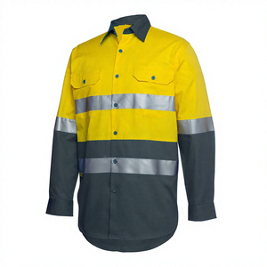 Hi Vis Construction Safety Polo Shirt Industrial Workwear High Visibility Protection for <b>Builders</b> - Product Image 2