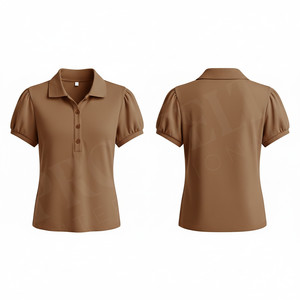 Polo respirant à manches courtes, uni, décontracté, col boutonné, léger, tissu doux, coupe ajustée, unisexe - Product Image 5