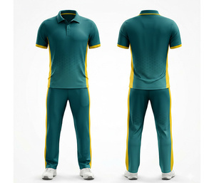 Durable and Comfortable <b>Cricket</b> Uniform Set Full Sublimation Printing | Men Women Youth <b>Cricket</b> Wears Polo Shirt and Trouser - Product Image 2
