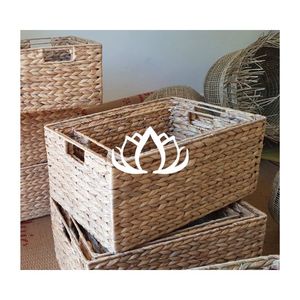 FAVORI DES CLIENTS 2026 Panier en jacinthe d'eau pour rangement et service, Matériau sûr, Construction durable - Product Image 1