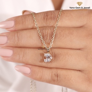 1.00 Carat <b>Alphabet</b> Letter D Pendant Birthday Gift for Women 14K Solid Yellow Gold CVD Lab Grown Diamond VS1 Clarity F Color - Product Image 3