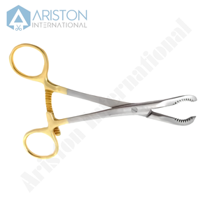 Bone Reduction Forceps with <b>Teeth</b> Curved 5.5 Inch Orthopedic Instrument - Product Image 2