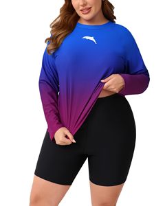 <b>Women</b> Long Sleeve Rash Guard <b>Swim</b> <b>Shirts</b> Surf Rash Guard Two Piece Rash Vest <b>for</b> Woman Swimming Surfing Outdoor Clothing Rash - Product Image 1