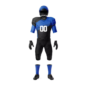 Ensemble de maillot et pantalon de football américain personnalisé par sublimation, en polyester respirant, léger et anti-humidité - Product Image 1