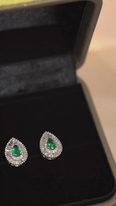 Boucles d'oreilles de luxe en argent 925 avec diamant taille émeraude en forme de poire, design goutte d'eau, pour femme, bijoux de soirée - Product Image 4