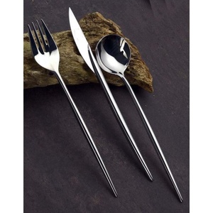 Juego de Cubiertos de gran peso al por mayor con logotipo personalizado, juego de cubiertos para acampar con vajilla de acero inoxidable, cuchara, cuchillo, tenedor, juego de cubiertos - Product Image 1