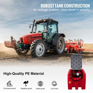 Tanque de Combustible Diésel Portátil de 58 Galones con Caudal de 10 GPM y Bomba de Transferencia Eléctrica de 12V, Rueda de Goma de 13.1 pies para Senderismo - Product Image 2