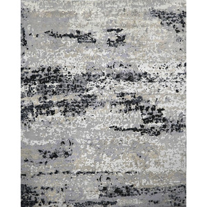 Alfombra de Lana y Lino del Área de Indo Nepal |   Tejido fino 10/40 |   Alfombra Hecha a Mano con Textura Natural y Fresca |   Hecho a Mano en India - Product Image 1