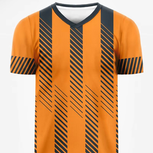 Custom Mens Soccer Jersey Retro Style Football Shirt Breathable Mesh Sportswear Supplier - Product Image 1