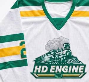 Custom Ice Hockey Jersey Adult Quick Dry <b>Polyester</b> Team Uniform V Neck Sports <b>Shirt</b> with Logo Name Printing - Product Image 4