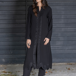 Nouvelle Robe Maxi A-Line Shalwar Kameez de Haute Qualité pour Femmes, Grande Taille, Dentelle Brodée, Imprimé Floral, pour Mariage et Soirée - Product Image 1