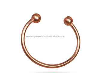 Joyería de Bienestar Biomagnética al por Mayor • Brazalete Unisex Ajustable de Cobre Sólido con Cuentas Redondas - Product Image 3