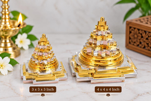 Statue de la Pyramide Shree Yantra de Meru, finition métallique dorée, décoration spirituelle pour la maison, ornement d'autel de méditation, cadeau - Product Image 3