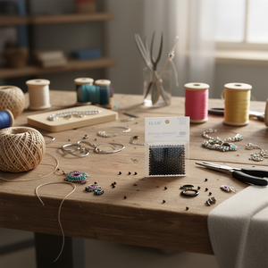 Perles artisanales Ilan 5mm noires pour travaux manuels 10g - Product Image 3