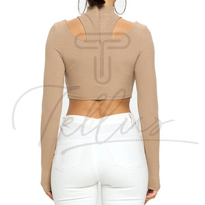 Women Summer Crop <b>Top</b> Solid Color Breathable Yoga Running Sports Fitness <b>Top</b> Casual Ladies T-shirt Long Sleeve Srop <b>Tops</b> - Product Image 6