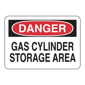 Panneau de signalisation pour zone de stockage de bouteilles de gaz Brady Danger - Marquage de sécurité imprimé UV pour intérieur et extérieur - Product Image 3