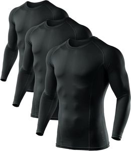 New UPF 50+ <b>Long</b> <b>Sleeve</b> <b>Compression</b> <b>Shirts</b> Water Sports Rash Guard Base Layer Athletic Workout Wear <b>Shirt</b> Spandex Polyester - Product Image 2