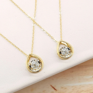 ทองคำ 14K ประดับเพชรทรงหยดน้ำแบบเคลื่อนย้ายได้ พร้อมเพชร CVD เป็นมิตรต่อสิ่งแวดล้อม เหมาะสำหรับชุดราตรีสุดหรู - Product Image 5