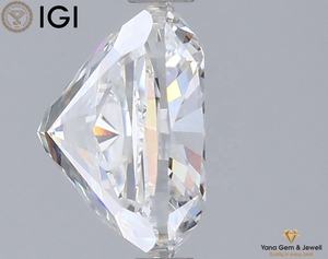 เพชรทรงสี่เหลี่ยมหรูหรา 3.00 กะรัต CVD เพาะเลี้ยงในห้องปฏิบัติการ รับรองโดย IGI สี F ความสะอาด VVS2 เหมาะสำหรับแหวนขอแต่งงาน - Product Image 4