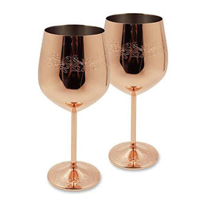 Verre à vin en acier inoxydable 304 écologique, verre en métal couleur champagne personnalisé - Product Image 2