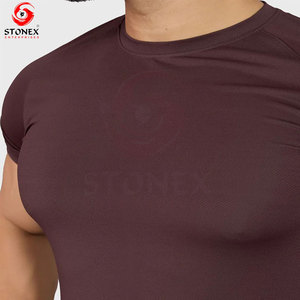 Camiseta Deportiva de Punto Personalizada para Hombre, Transpirable, de Secado Rápido, Ropa Deportiva, Camiseta de Entrenamiento Atlético, Proveedor OEM, Impresión de Logotipo Personalizado - Product Image 5