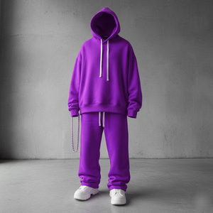 Oversized Zip Hoodie <b>Drop</b> Shoulder Suit Blank Casual Streetwear Tracksuits for Men Custom Men'S <b>Acid</b> Washed Cotton Hoodies - Product Image 1