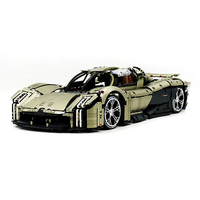 GULY 10626 1:8 Voiture de sport technique X Super Hypercar, briques de construction, 3728 pièces, plastique ABS, jouet à assembler DIY alimenté par batterie