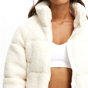 Chaqueta de Forro Polar Sherpa de Alta Calidad para Mujer, Diseño de Invierno, Personalizable al por Mayor, con Cierre y Cuello Plegable - Product Image 6