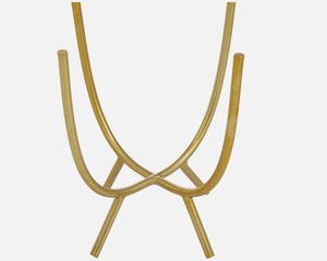 Pot à œufs en métal doré brossé avec support en métal, style mid-century modern glamour ou accent décoratif contemporain minimaliste, finition dorée - Product Image 4