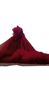 ชุดราตรีผู้หญิงสีเขียวอมฟ้า ดีไซน์หรูหรา ผ้าออร์แกนซ่า เหมาะสำหรับงานปาร์ตี้ ชายกระโปรงระบาย ตกแต่งด้วยขนเฟอร์ลายดอกไม้ สวมใส่สบาย มีโลโก้ด้านหน้าและเข็มขัด - Product Image 3