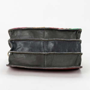 Large Capacity Casual Fashionable malty color Genuine Cowhide Leather Crossbody <b>Shoulder</b> Bag Patchwork Design Single <b>Strap</b> - Product Image 5