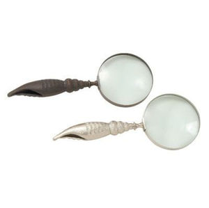 แว่นขยายกรอบทองเหลืองสไตล์วินเทจพร้อมด้ามจับแบบมีเขา แว่นขยายแบบมือถือสำหรับตกแต่งบ้านและใช้บนโต๊ะสำนักงาน - Product Image 4