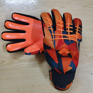 Breathable <b>Leather</b> <b>Football</b> Goalkeeper Gloves Non Slip Full Finger Windproof Adjustable Wrist Strap Unisex Outdoor Training - Product Image 4