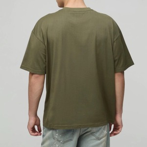 Envío Gratis Camiseta de Hombre de Alta Calidad 100% Algodón Premium, Corte Holgado, Transpirable, Estampada y con Efecto Desgastado Personalizada - Product Image 4