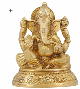 Precio al por mayor: Ídolo de Ganesha de latón hecho a mano, estilo tradicional, el más vendido para las festividades de Diwali desde India - Product Image 3