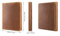Porte-documents A4 ALBORZ personnalisable en cuir véritable de style vintage, élégant et portable pour le bureau