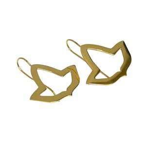 Pendientes de Hoja de Hiedra Abierta Medianos en Oro Amarillo Vermeil de 14K para Mujer, Joyería Botánica Elegante, Accesorios de Moda Minimalistas - Product Image 5